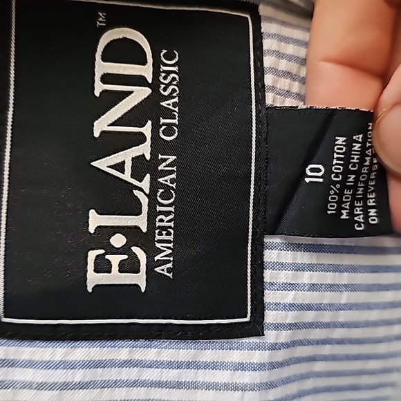 🌟NWOT🌟 E.LAND BLUE AND WHITE STRIPES SUIT - Picture 6 of 6